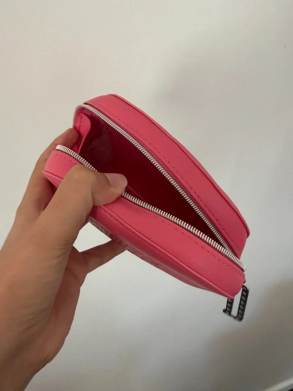 Dior Hot Pink Leather Embossed Cosmetic Case